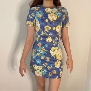 HappyBerry Korean Designer Mini Dress Floral